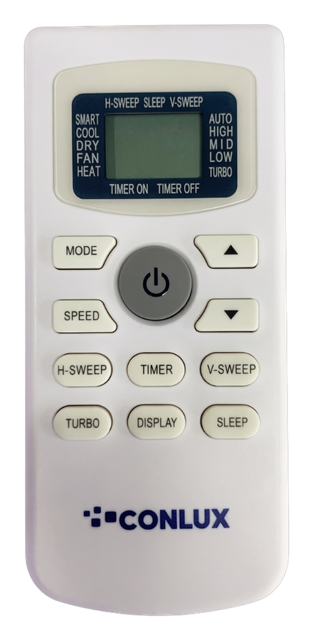 Controle Conlux Plus, com display azul